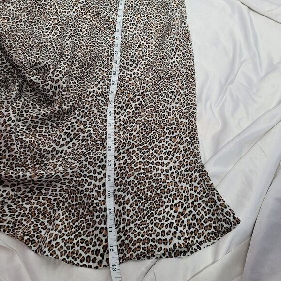 VINTAGE 90s cheetah animal print short‎ sleeve button up shirt dress volup 2X - Picture 10 of 10